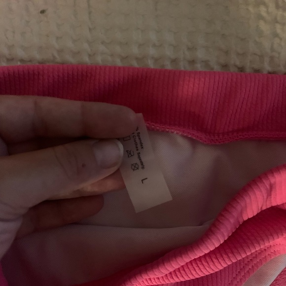 Pink Ribbed Bikini Set - Picture 2 of 3